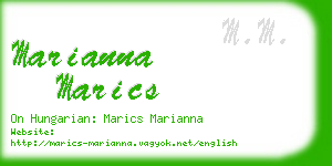 marianna marics business card